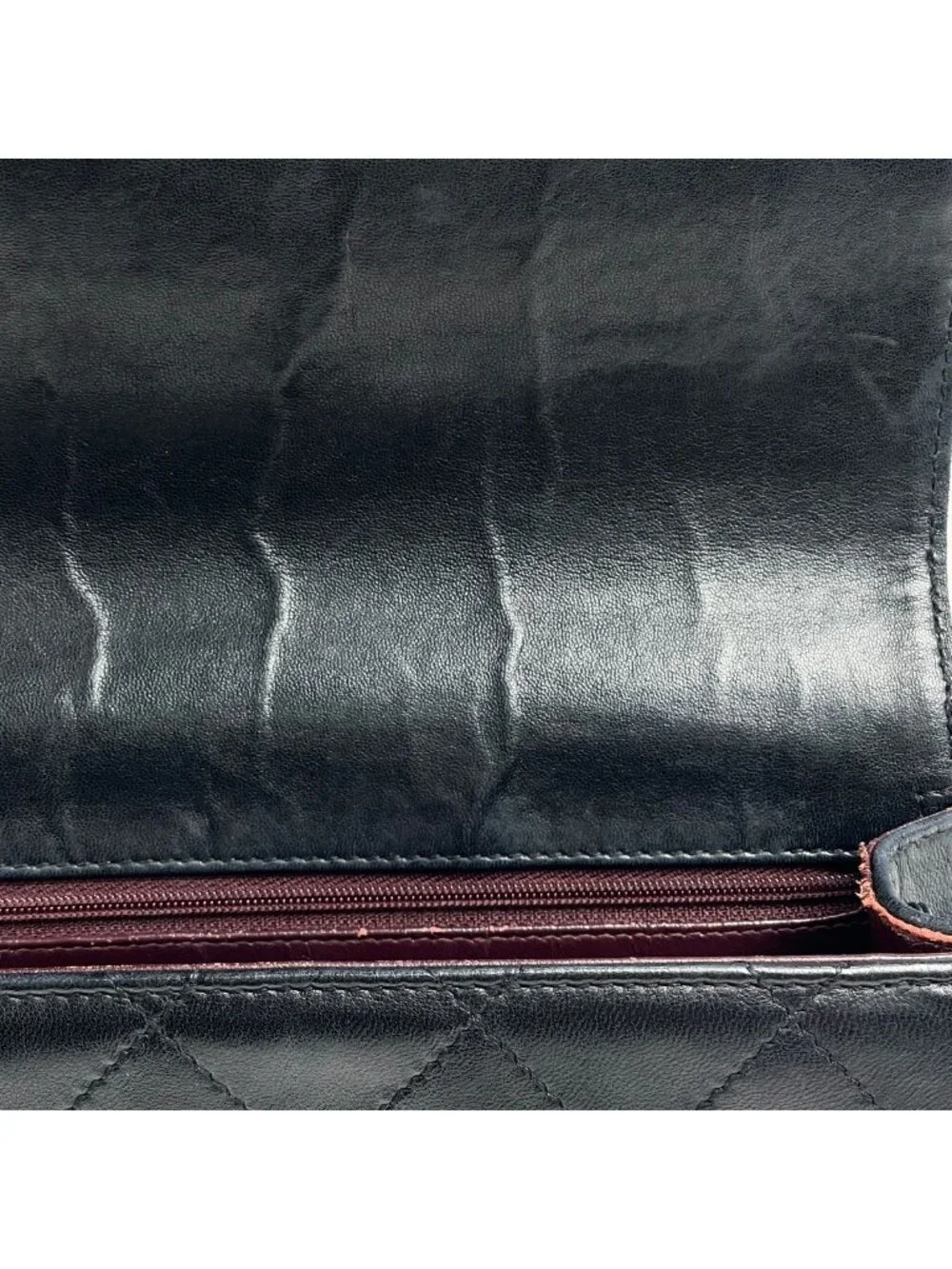 Chanel Shoulder Bag Quilted CC Logo Leather Black